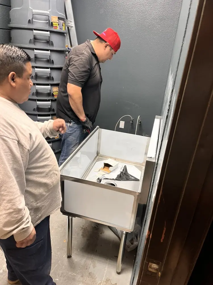 Commercial plumbing and sink installation in Socorro